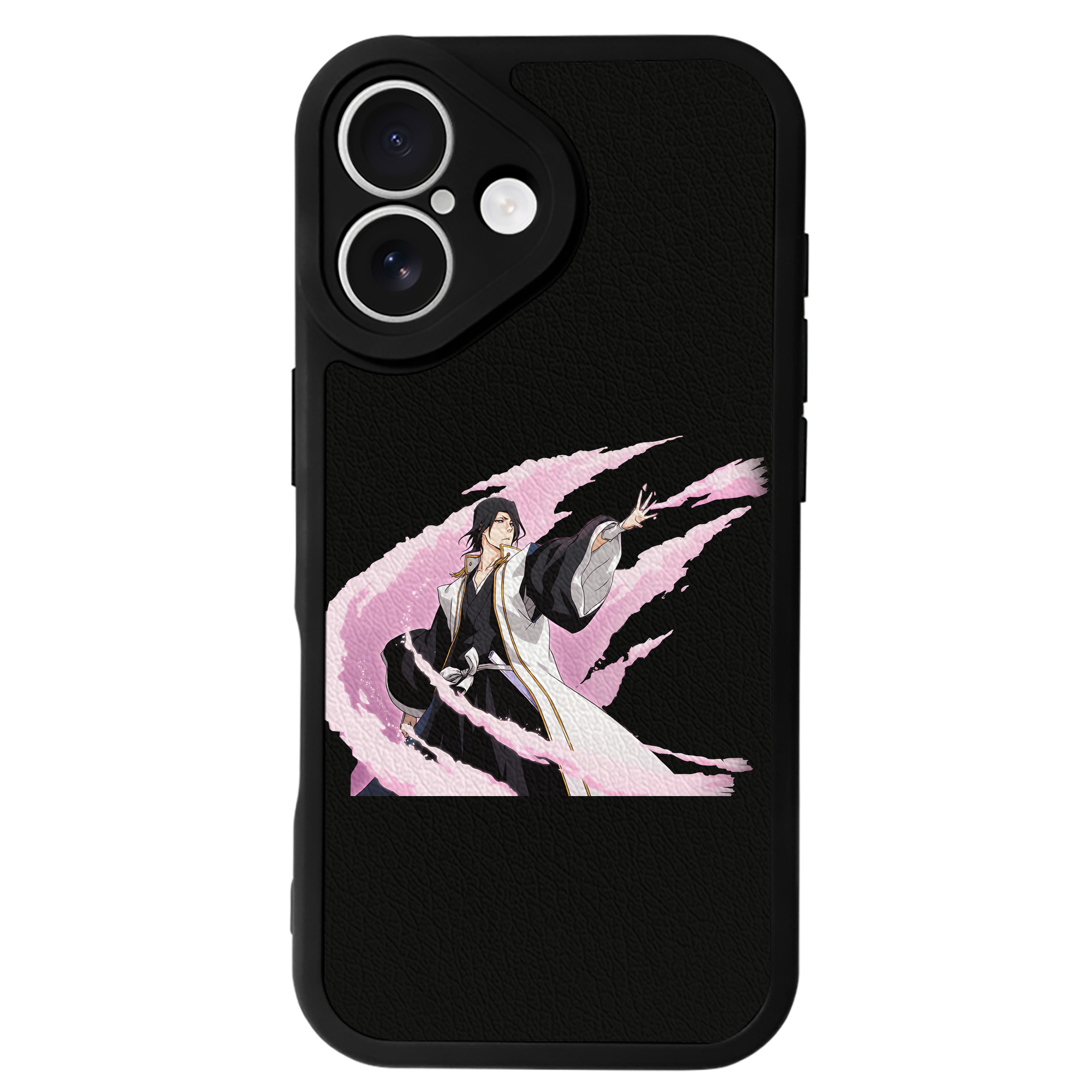 （画像用） ブリーチ くちき びゃくや BLEACH Kuchiki Byakuya 【iPhone 16シリーズ対応】シリコンスマホケース（レザー調） 材質：シリコン